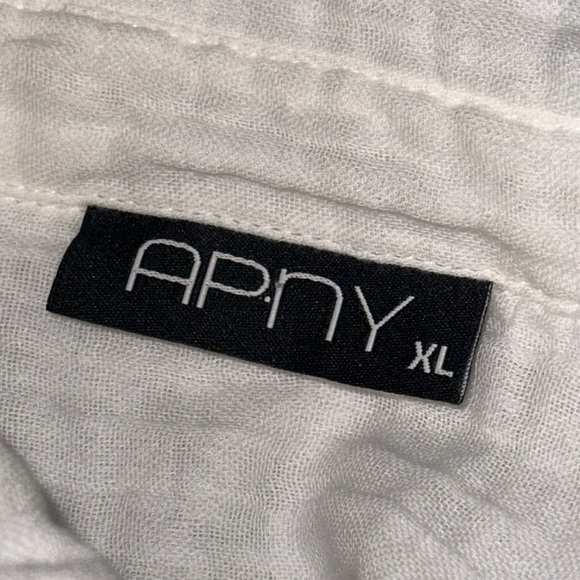 AP.NY New York Embroidered Floral Birds Embroidery Button Front Blouse Top Gauze - Picture 10 of 12